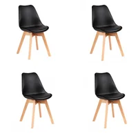 Set x4 Silla Comedor Torino Negro
