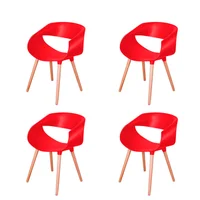 Set x4 Silla Comedor Parma Rojo