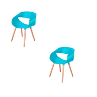 Set x2 Silla Comedor Parma Azul