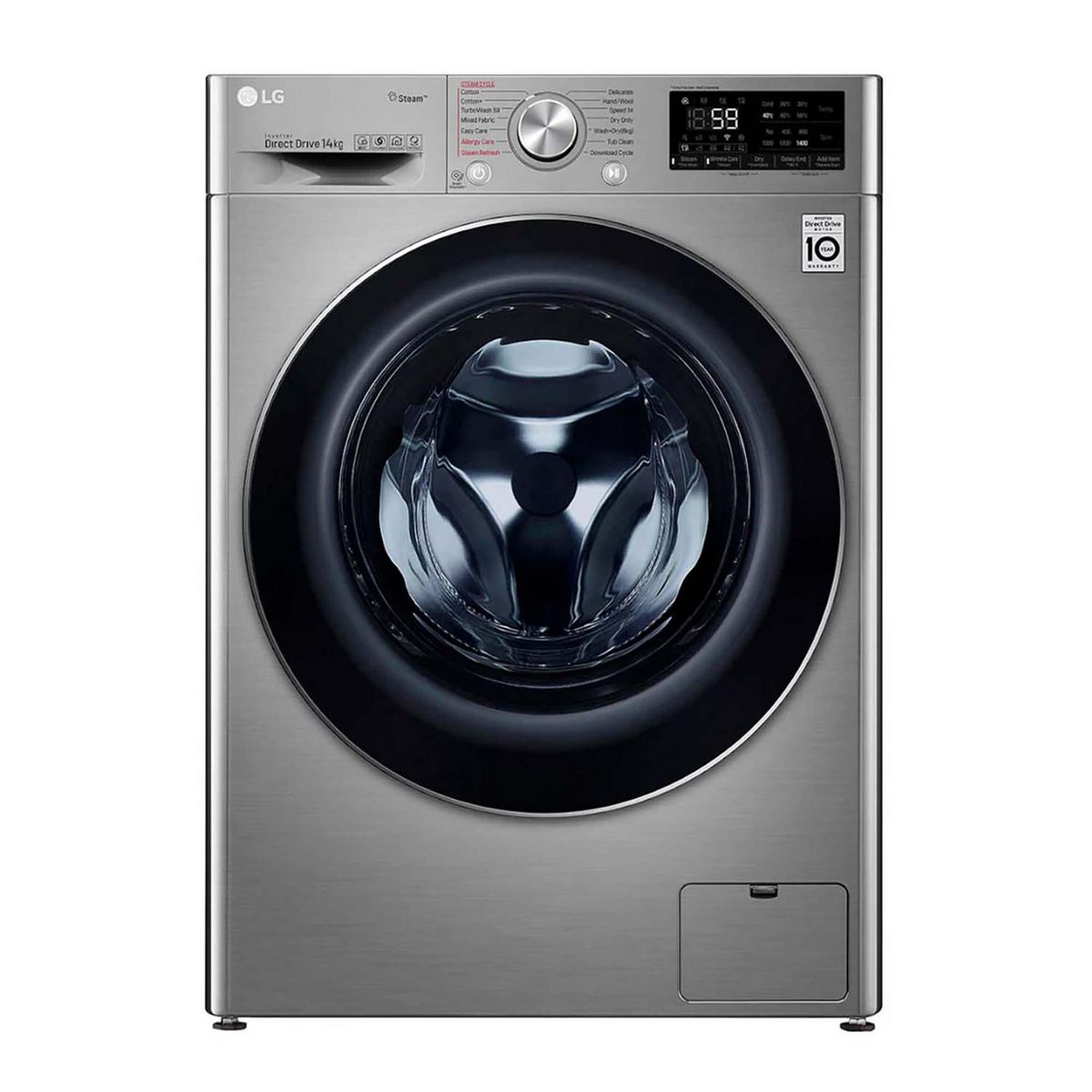 LG - Lavadora Secadora Carga Frontal 14 Kg PLATI WD14VVC4S6