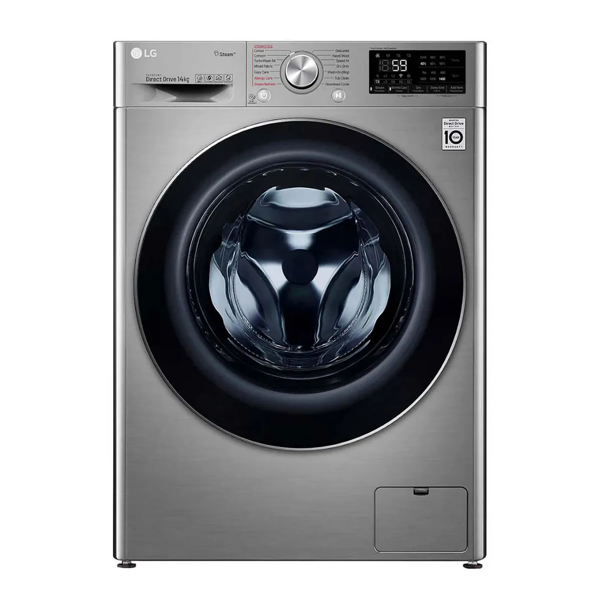 LG - Lavadora Secadora Carga Frontal 14 Kg PLATI WD14VVC4S6
