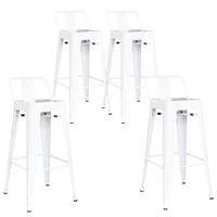 Setx4 Silla Bar True Con Espaldar 30X30X76 Blanco