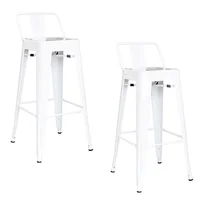 Setx2 Silla Bar True Con Espaldar 30X30X76 Blanco