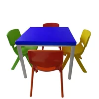 Mesa Infantil Azul + 4 Sillas Andy Multicolor