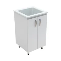 Rh Kit Lavadero Aqua 50X50 + Mueble Blanco