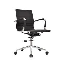 Silla Escritorio Ejecutiva Negro Espaldar Medio Boss Bonno