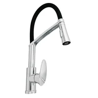 Griferia lavaplatos mezclador flexible negro