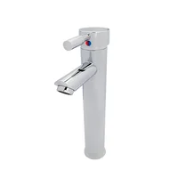 Grifería Lavamanos Tubular Alta Recto Cromada Consumo 7.3 l/min