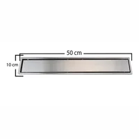 Rejilla Sifón Piso Invisible 50Cmx10Cm Acero Inoxidable