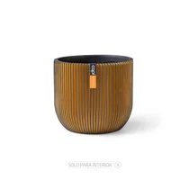 Matera Cerámica Esférica Ball Groove Gold 15x14x15cm Oro