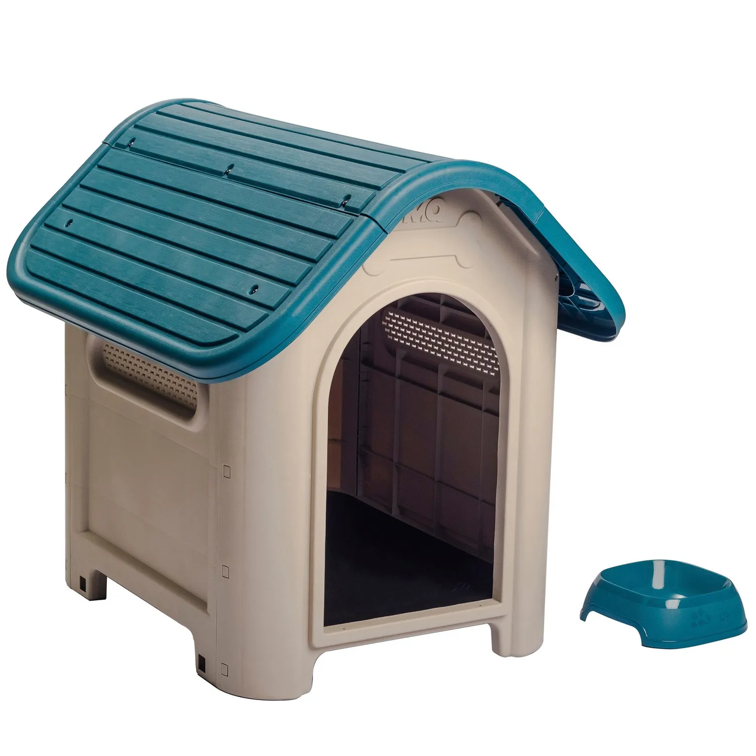 Casa Para Perros Plástica 74.5x60x66cm Mediano Turquesa 10