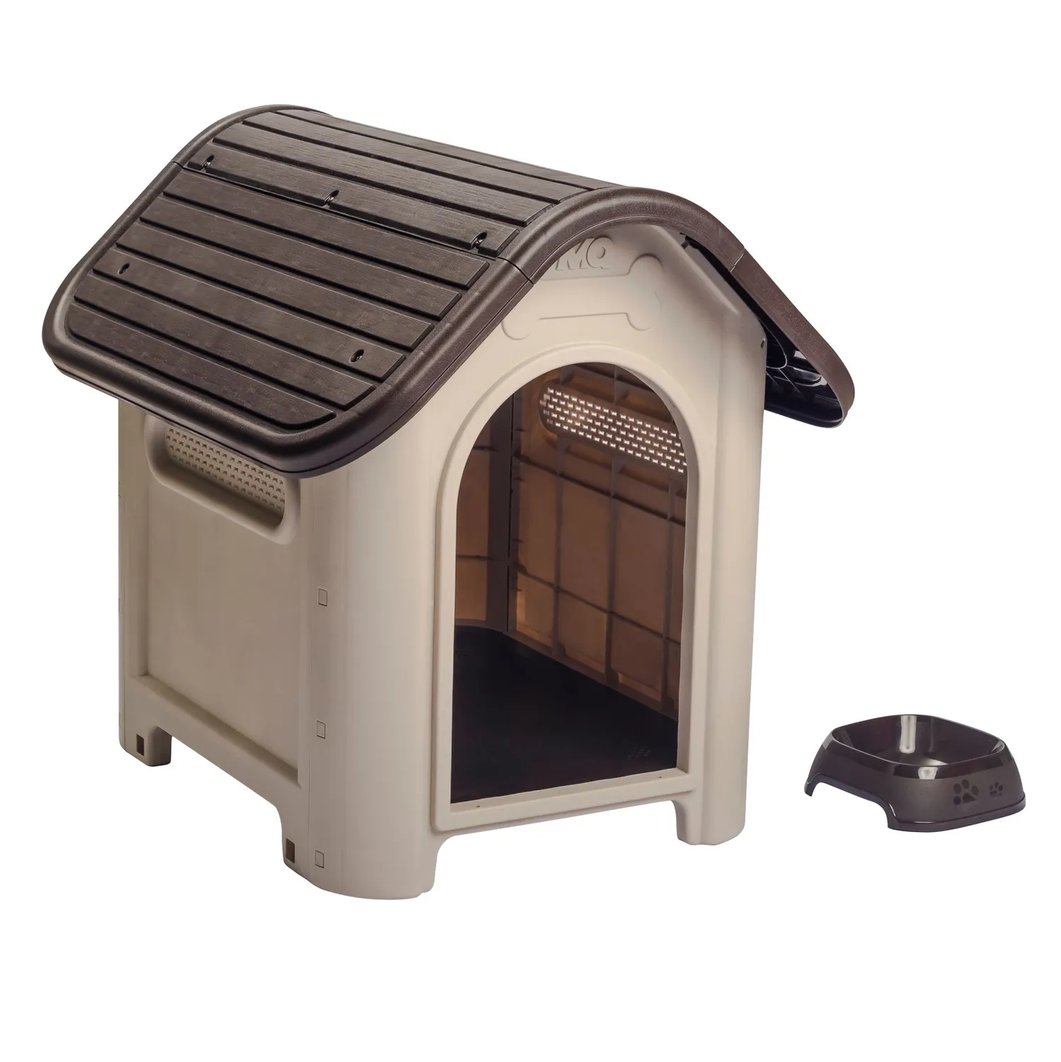 Casa Para Perros Plástica 74.5x60x66cm Mediano Wengue