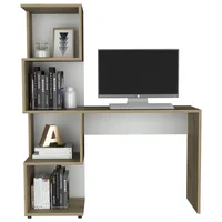 Escritorio Danis Mqz 142X120X41.8 Madera natural Blanco