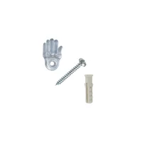 Grapa Transparente Mano Con Chazo Plastico/Tornillo 3/16Pulg Fixser