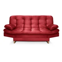 Sofá cama Fendik 3 Posiciones 90X185X120 Tela Rojo