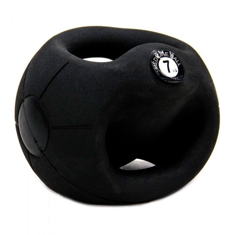 Balon Medicinal 7 Kg Con Agarre Negro | Almacén Flota Blanca