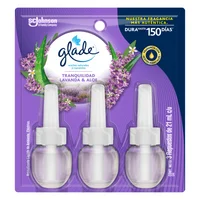 Glade Aceites Repuesto x3 Lavanda Aloe 63ml/12 Co