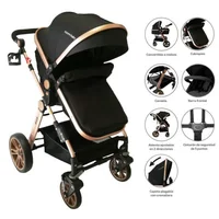 Happy Baby Coche Bebé Moises Alizze Happy Baby Negro