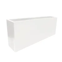 Jardinera Plástica Rectangular Lisa 100x20x40cm Blanco