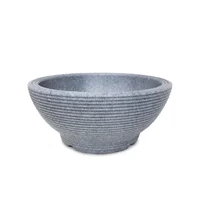 Matera Plástica Ovalada Acanalada 43x19cm Gris Piedra