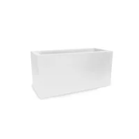 Jardinera Plástica Rectangular Lisa 59x24x28cm Blanco