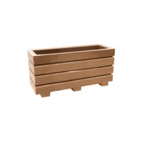 Jardinera Plástica Rectangular Acanalada 69x25x33cm Arena