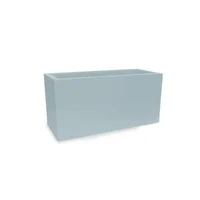 Jardinera Plástica Rectangular Lisa 59x24x28cm Gris