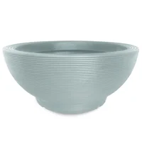 Matera Plástica Ovalada Acanalada 77x33cm Gris