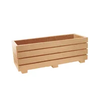 Jardinera Plástica Rectangular Acanalada 90x35x33cm Arena