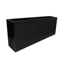 Jardinera Plástica Rectangular Lisa 100x20x40cm Negro