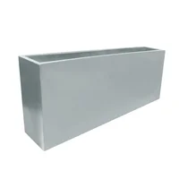 Jardinera Plástica Rectangular Lisa 100x20x40cm Gris