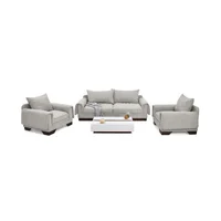 Sala Daytona 2 Poltronas Tela Taupe