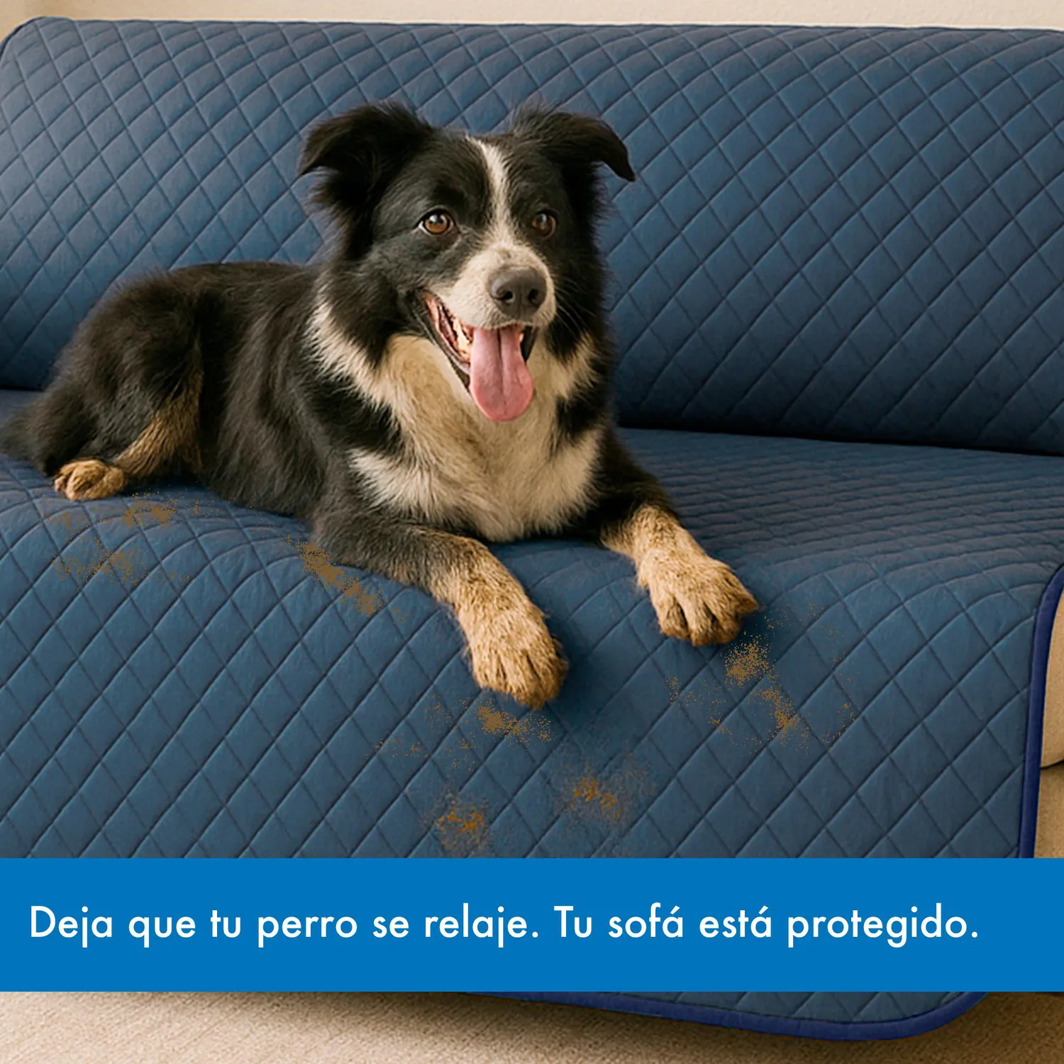 Forro Protector de Sofá Doble Faz 1 Puesto Gris/Azul 60 x 180 cm 11