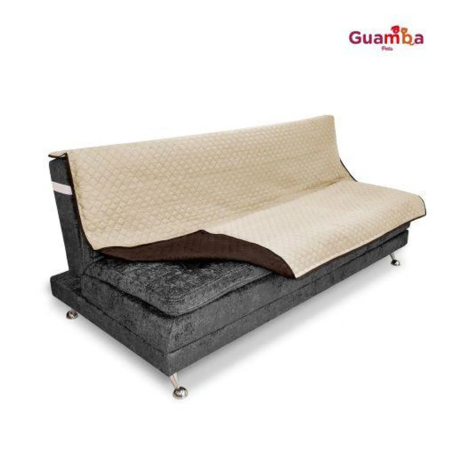 Protector de Sofá Cama Click Clack Doble Faz Choco/Beige 180 x 180 cm 10