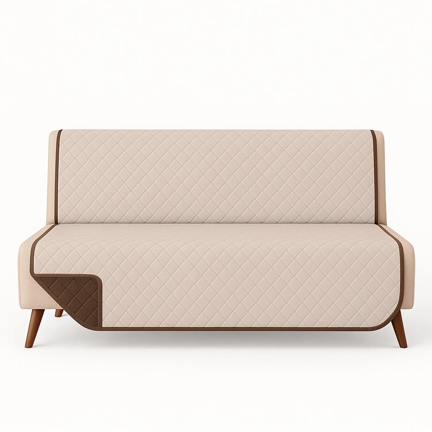 Protector de Sofá Cama Click Clack Doble Faz Choco/Beige 180 x 180 cm 13