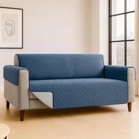 Forro Protector de Sofá Doble Faz 3 puestos Azul/Gris 180 x 180 cm