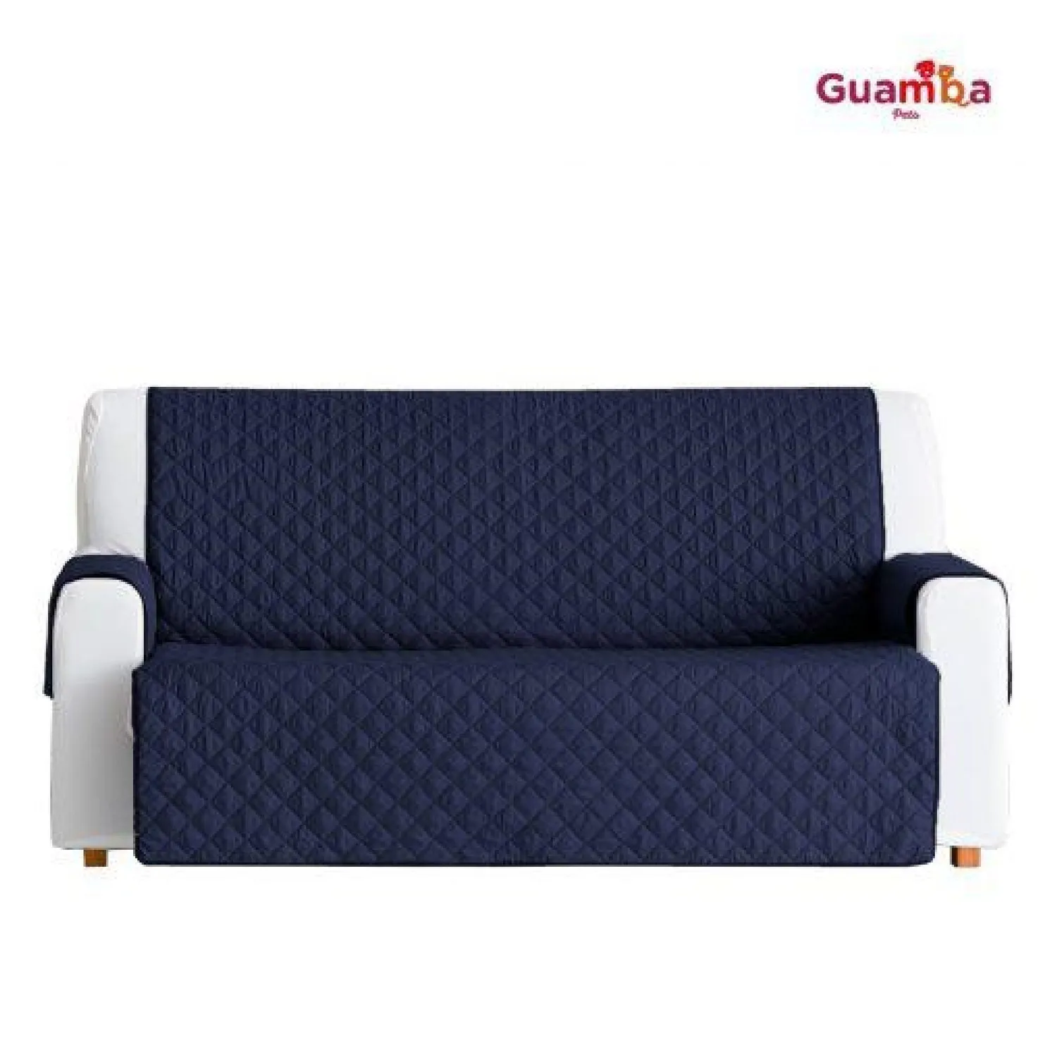 Forro Protector de Sofá Doble Faz 3 puestos Azul/Gris 180 x 180 cm 10