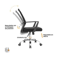Silla Escritorio Ejecutiva Negro Lyn Bonno