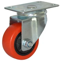 Rodachina PU giratoria Roja 100 mm 4"