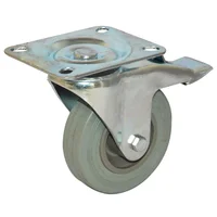 Rodachina giratoria con freno, industrial, Gris 125 mm 5"