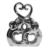 Escultura Elefante Corazón Cerámica 16.5x20.5 Cm