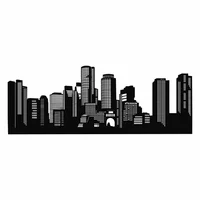 Vinilo Decorativo Boston Skyline 140X51Cm