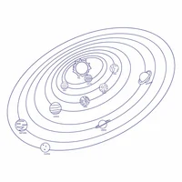 Vinilo Del Sistema Solar 100X75Cm