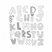 Vinilo De Abecedario Infantil Xs 48X55Cm