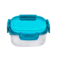 Recipiente Cuadrado Transparency No.1 0.6 L Azu