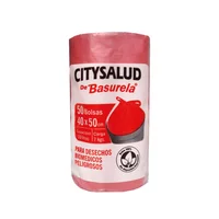 Bolsa para Basura Citysalud 40x50cm 50Und c/u Minipapelera Rojo Set X 36 Rollos