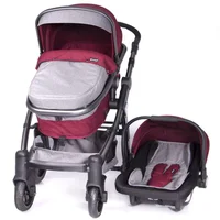 Coche Tainy Deluxe + Porta Bebe Rojo