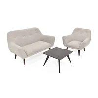 Sala Lincoln Taupe + Mesa Novo