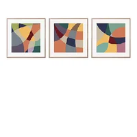 Tríptico Ocre Abstracto 35x35