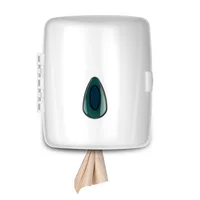 Dispensador De Toallas De Papel Rollo Sistema Pull Con Llave Plástico Blanco De 25x30 Cm